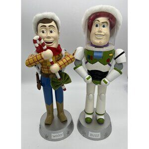 Disney Nutcracker Bundle Lot Toy Story Woody & Buzz Lightyear 14" Christmas